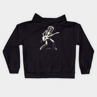 Rock & Roll Music Concert Festiwal Skeleton Halloween Guitar Kids Hoodie